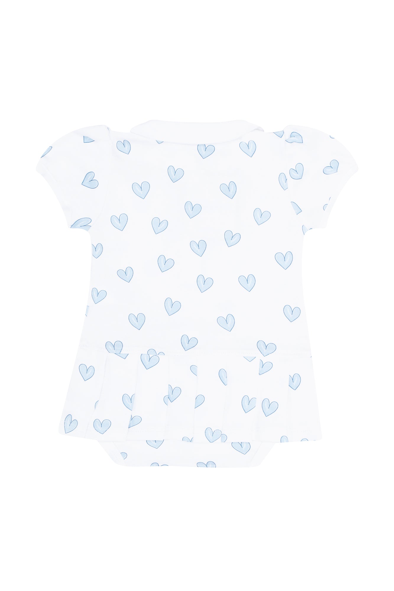 Image of Blue Heart Print Onesie Dress